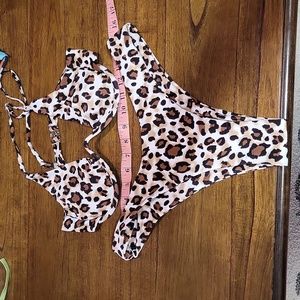 Leopard print hi cut bikini